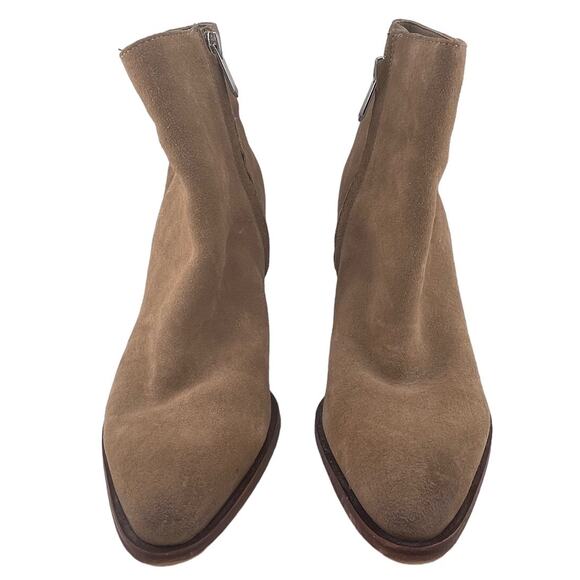 Sam Edelman Blake Booties Suede Leather Heeled Ankle boots Carmel Woman’s Sz 8 - Picture 4 of 6